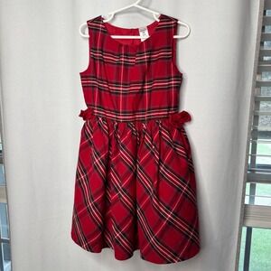 Toddler girl Carter's plaid sateen‎ Christmas red dress